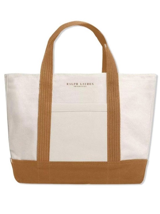 Ralph Lauren Handbags - NIB Ralph Lauren Tan & Camel Brown canvas Tote Bag